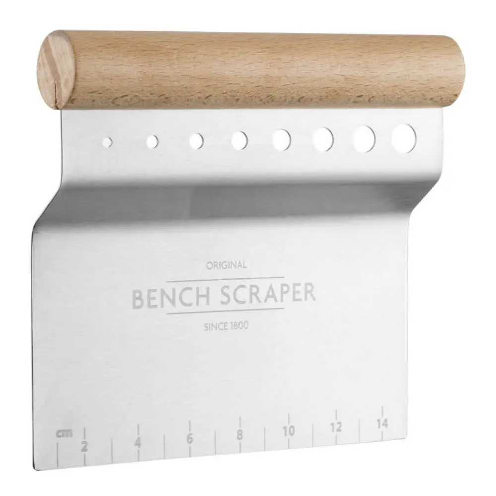 Innovative Kitchen 4-i-1 benkeskrape 14 cm stål/tre