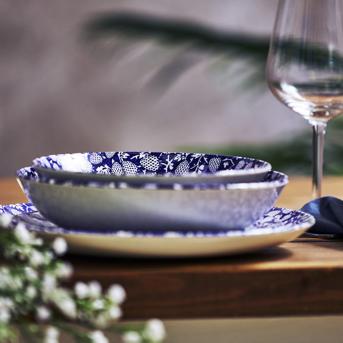 Wade Eton dyp tallerken 19,5 cm blå