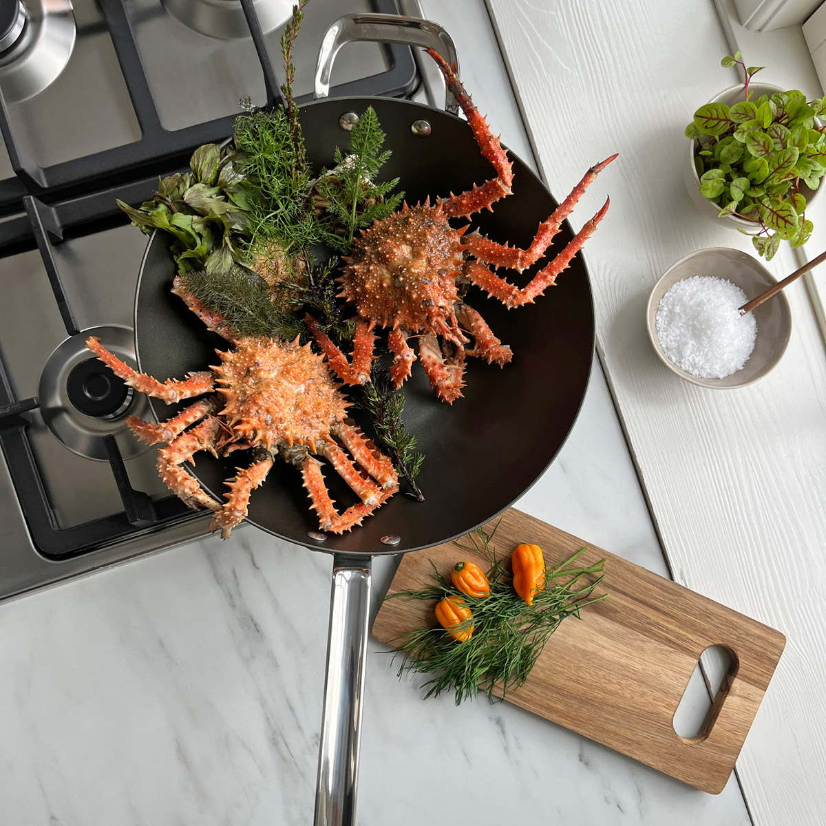 Scanpan Black Iron wokpanne 30 cm svart