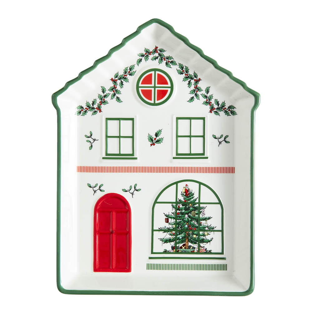 Spode - Christmas Village Tarjoiluastia 18 cm Vihreä