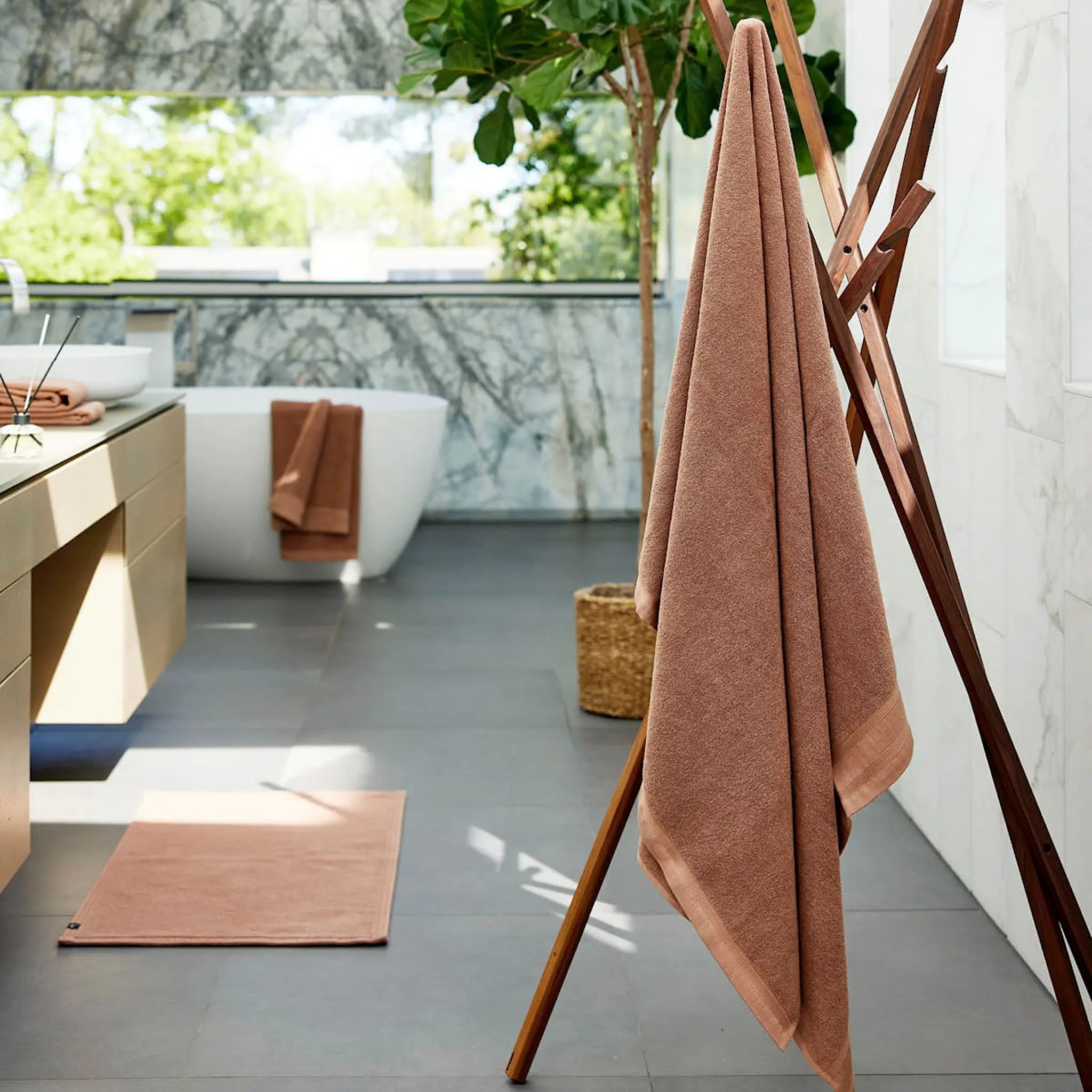 Himla Lina handduk bomull/linne 70x140 cm grounded