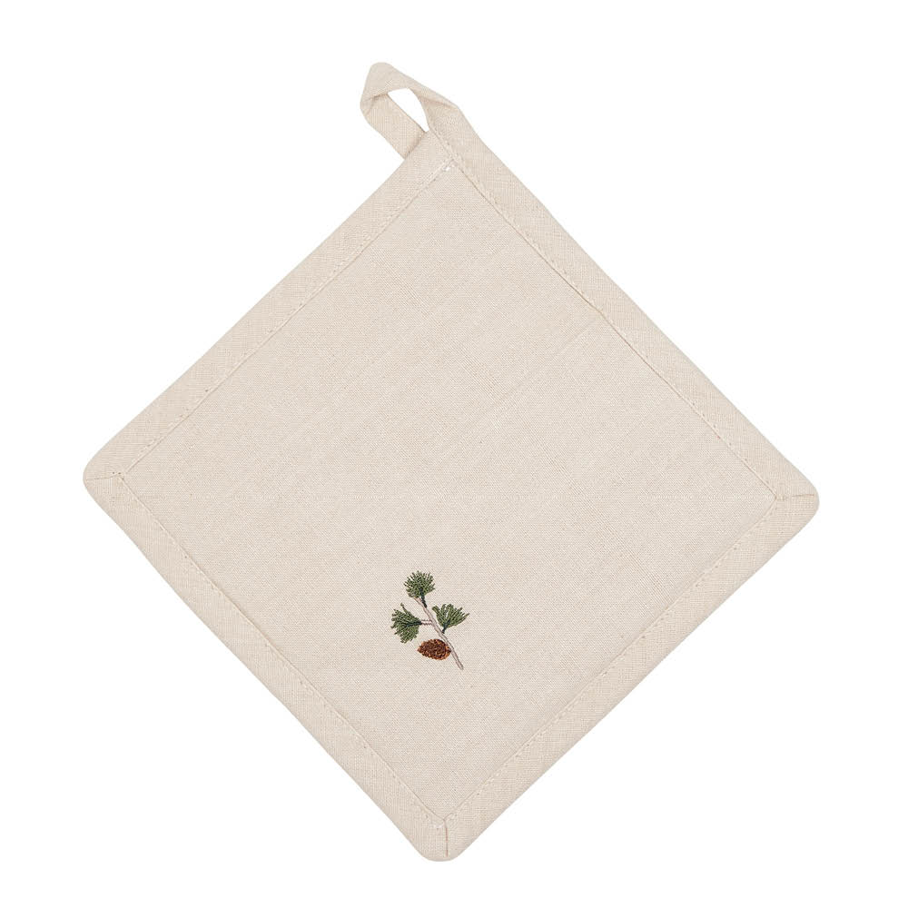 Fondaco Marion grytlapp 20x20 cm lin/julbroderi