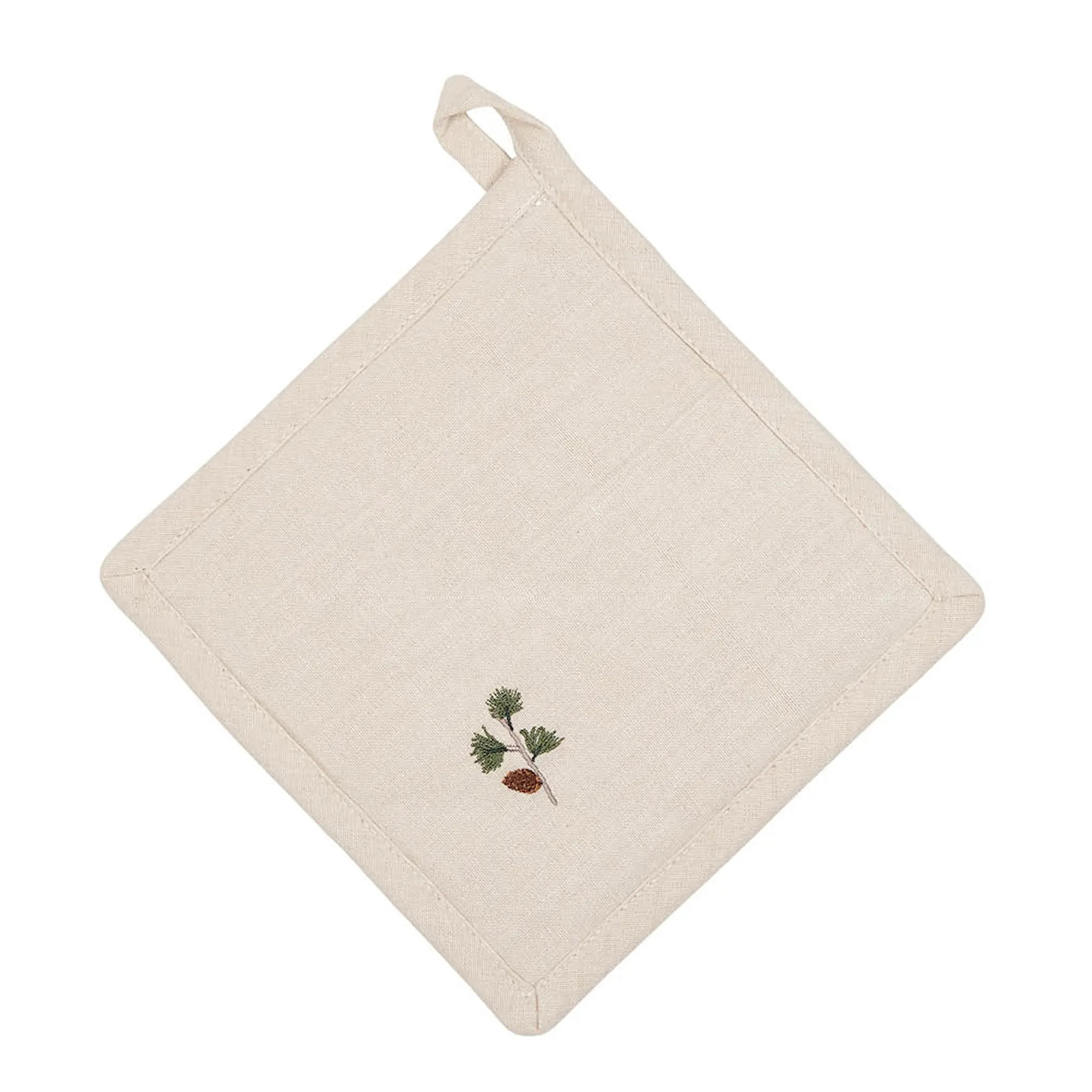 Fondaco Marion grytlapp 20x20 cm lin/julbroderi
