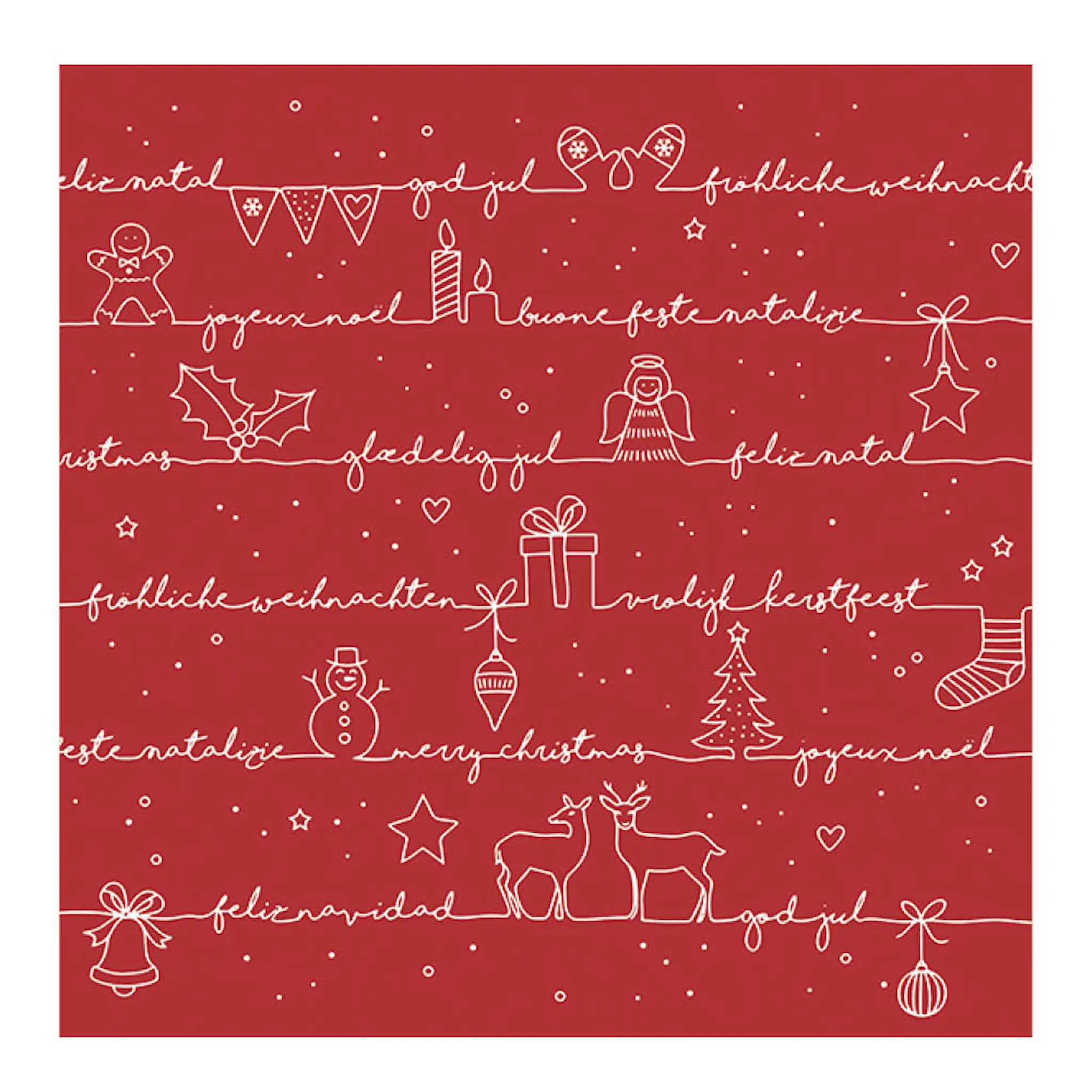 Ambiente Servett 33x33 cm 20-pack Written Christmas wishes