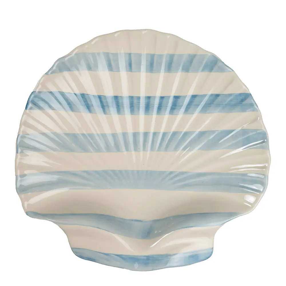 Armona serveringsfat 32,5 cm stripe lys blå/hvit