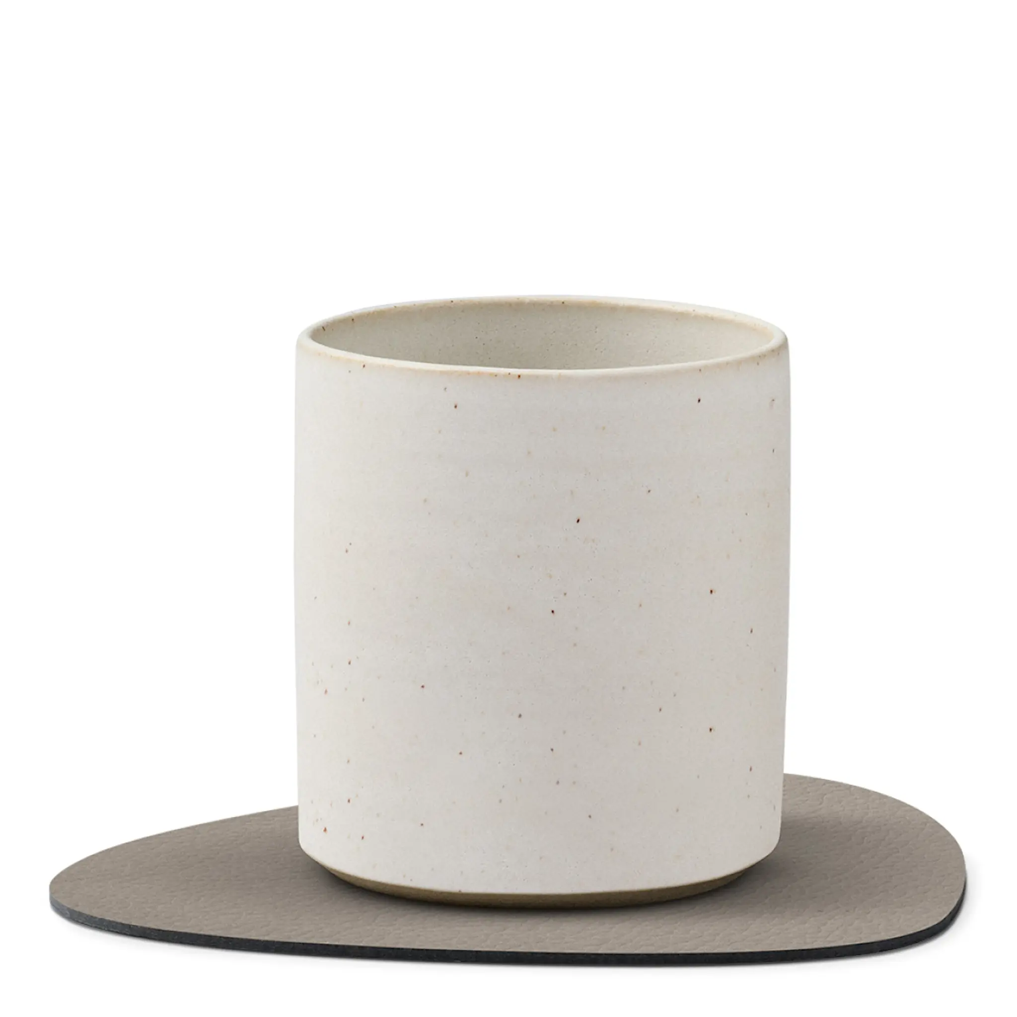 LIND DNA Leather Serene Curve Glasunderlägg 11x13 cm Ash