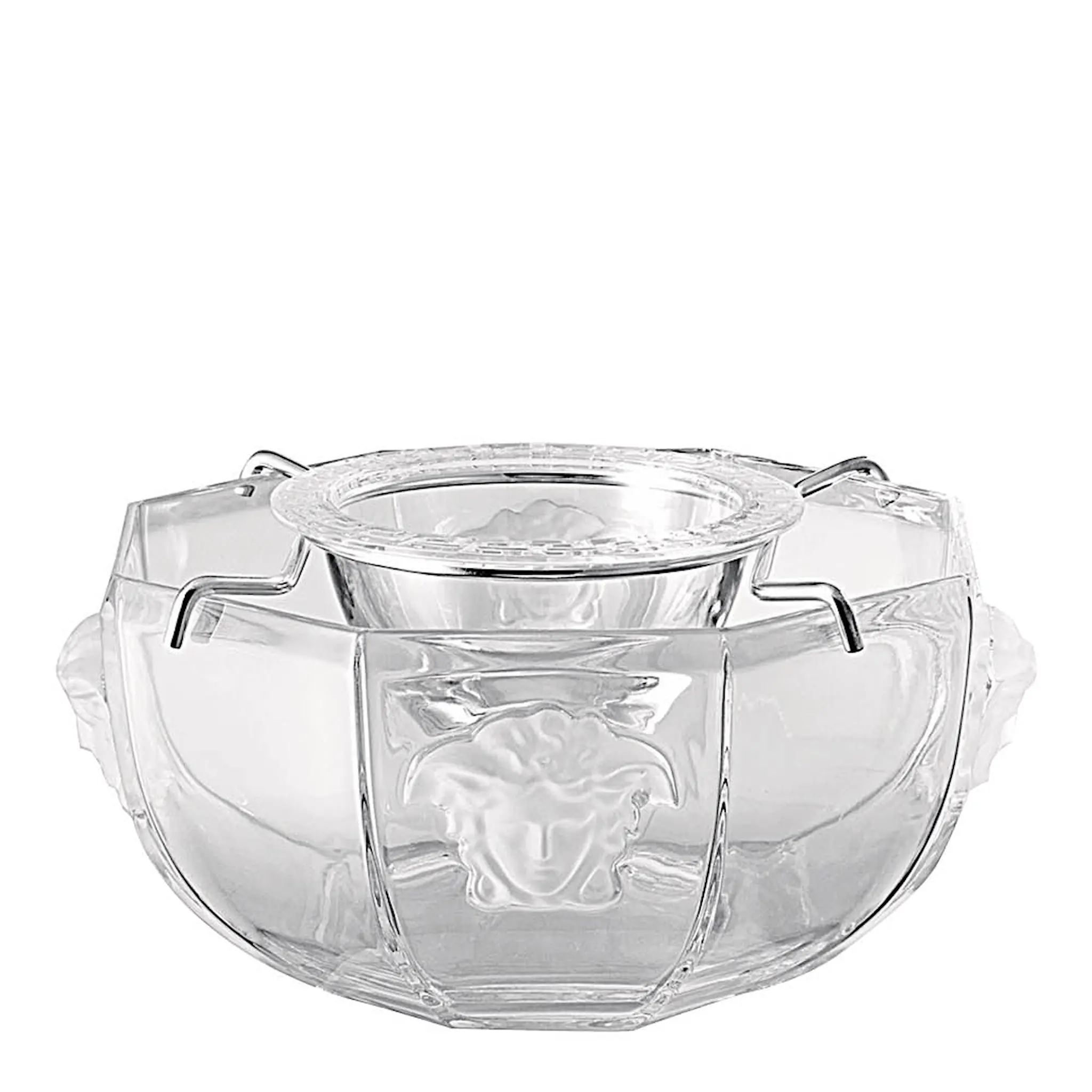 Versace Medusa Lumière kaviaarikulho sisäosalla 20 cm kirkas
