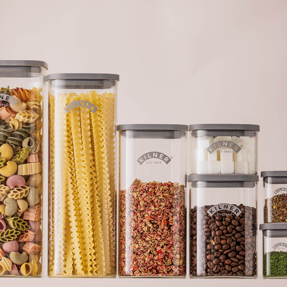 Kilner Fresh L förvaringsburk 1,5 L glas/grå