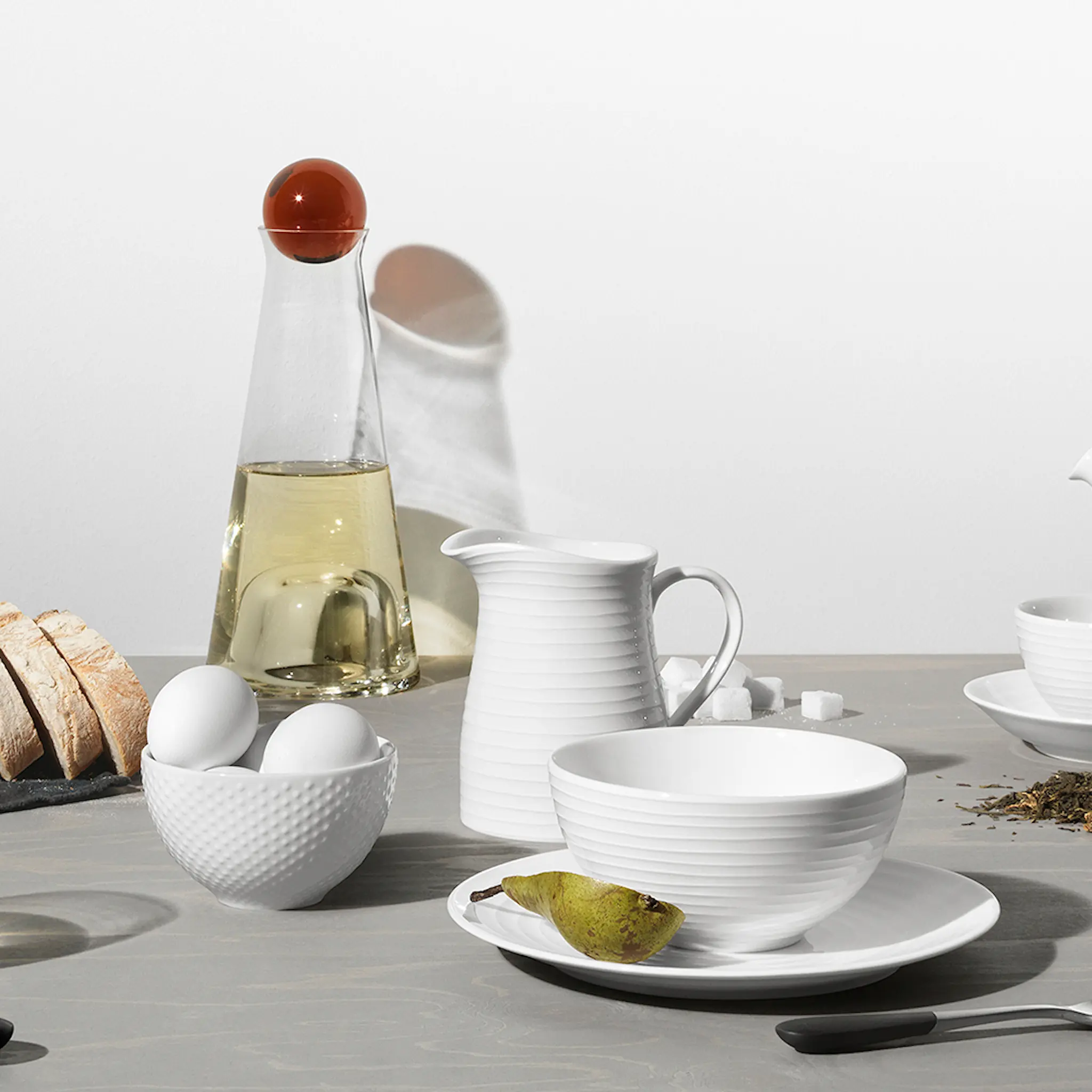 Design House Stockholm Blond Soppskål 60 cl Stripe Vit