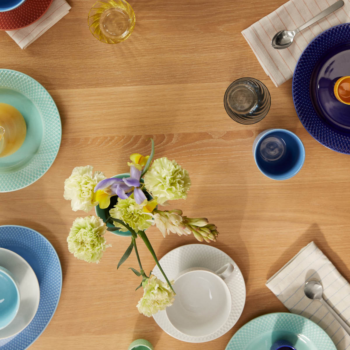 Lyngby Porcelæn Rhombe Color Mugg 33 cl Blå