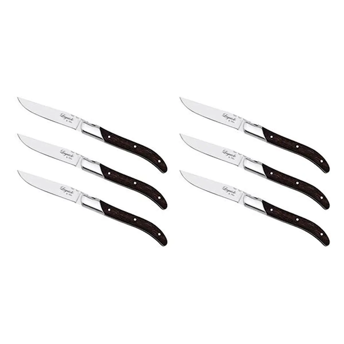 Laguiole by Hâws Grillkniv 6-pack wengé