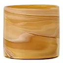 Ljuslykta Sylas i glas 11,5x11 cm orange