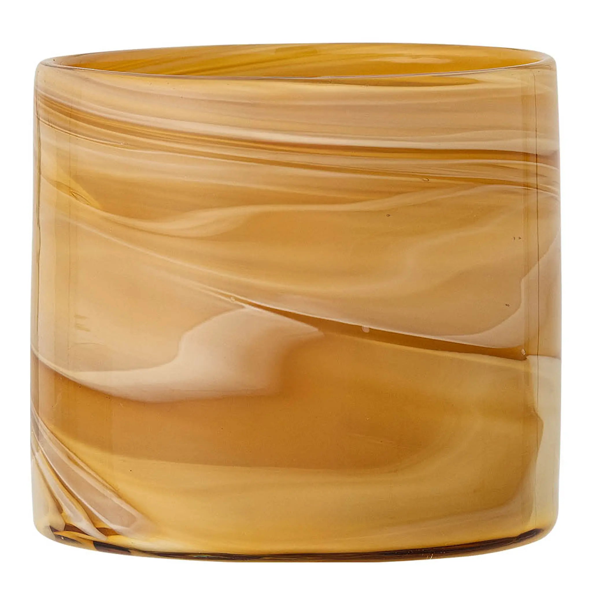 Bloomingville Ljuslykta Sylas i glas 11,5x11 cm orange