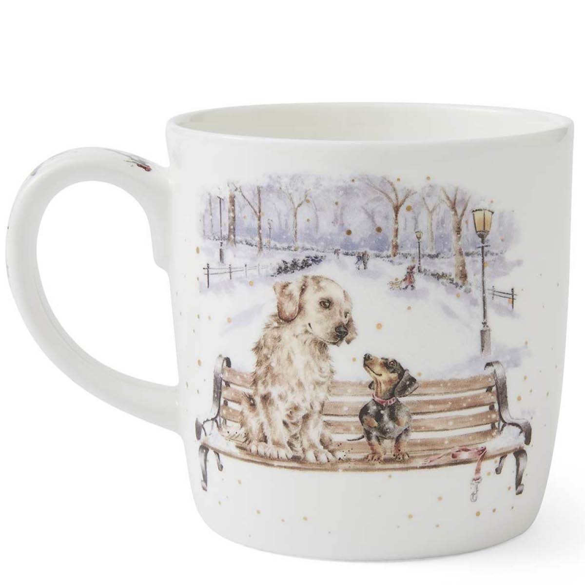 Wrendale Design Winter Walks Muki 2025 40 cl Valkoinen