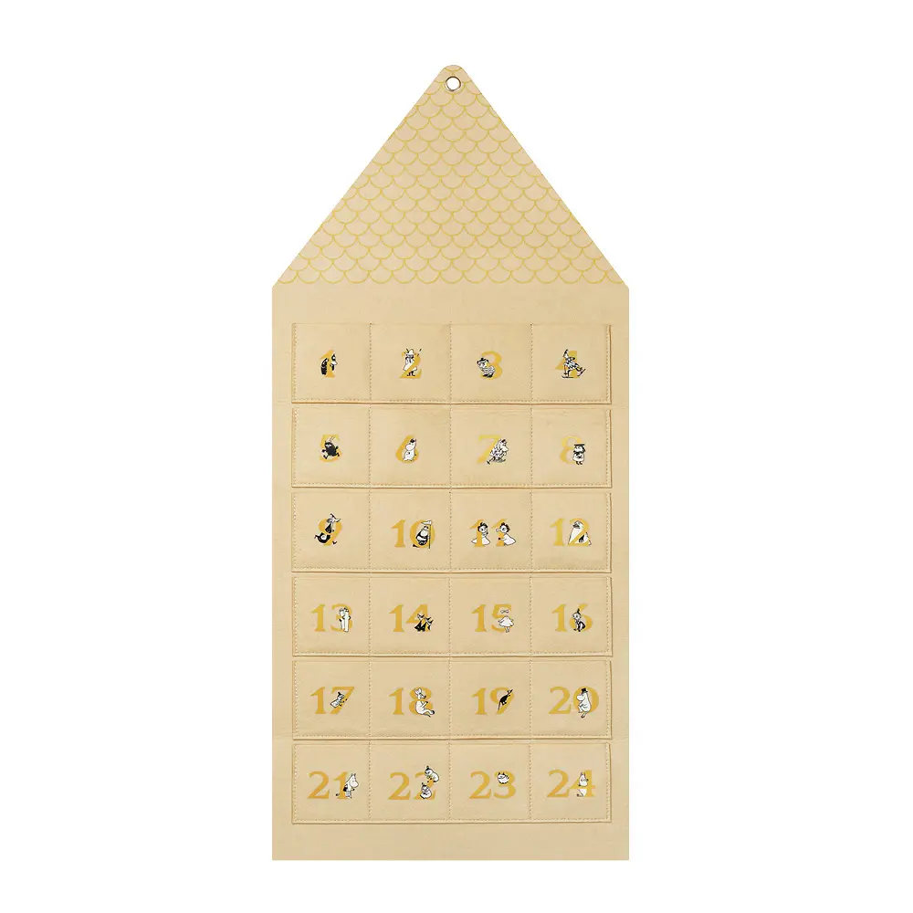 Mummi adventskalender Mummihuset beige