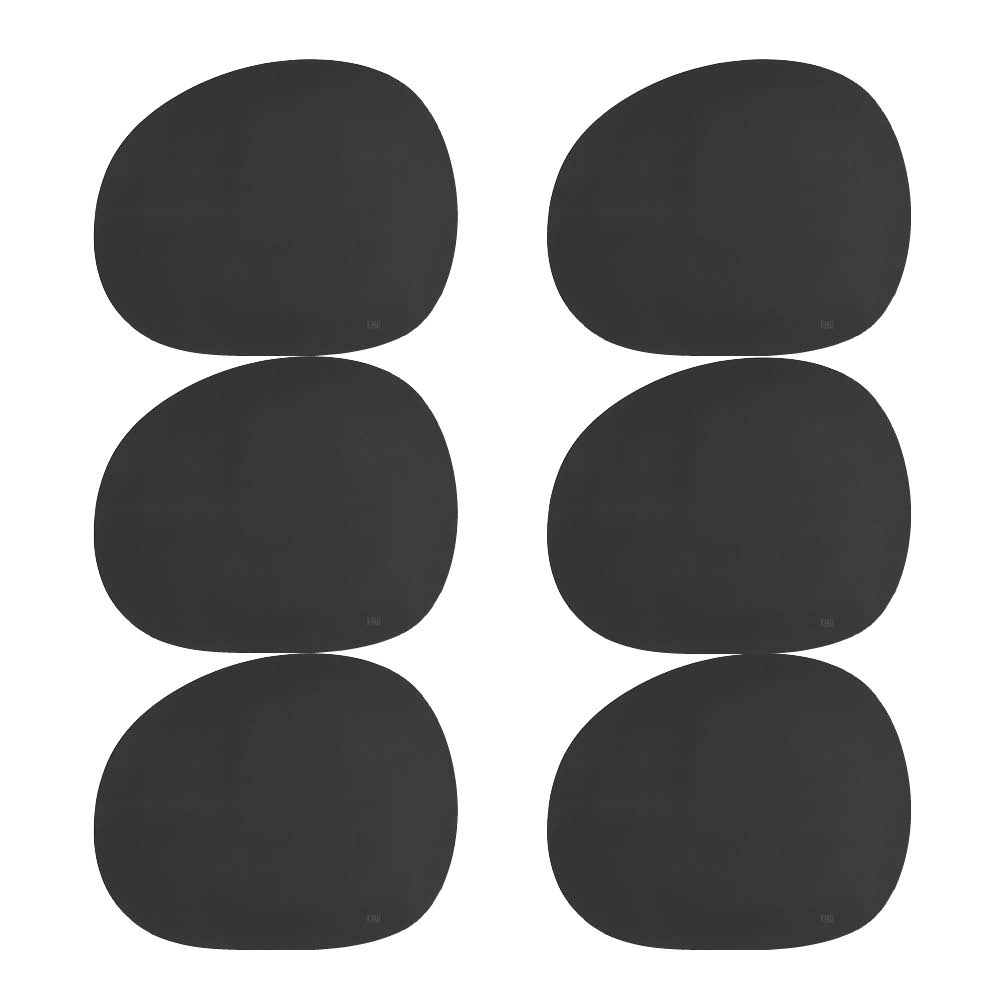 Aida RAW bordstablett silikon 41×33,5 cm 6-pack svart