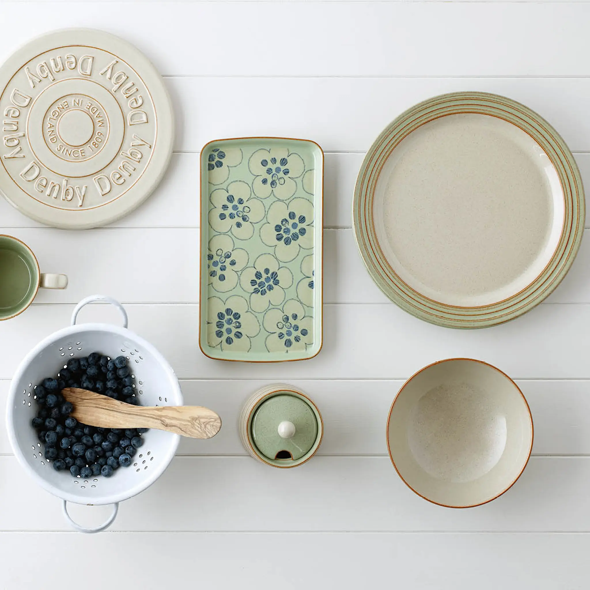 Denby Heritage Orchard tallrik 27,5 cm grön