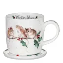 Gåvoset mugg 31 cl & underlägg Winter Mice