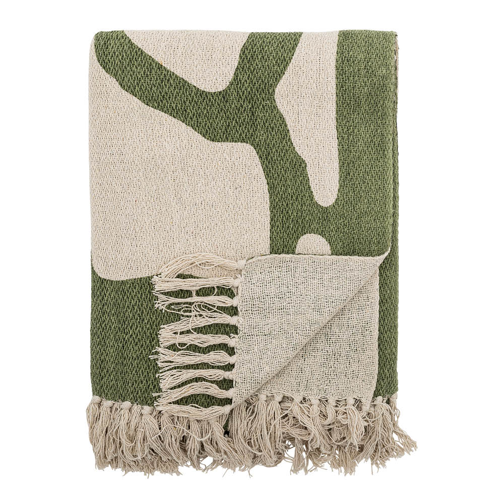 Bloomingville Pledd Dalmine 160x130 cm grønn