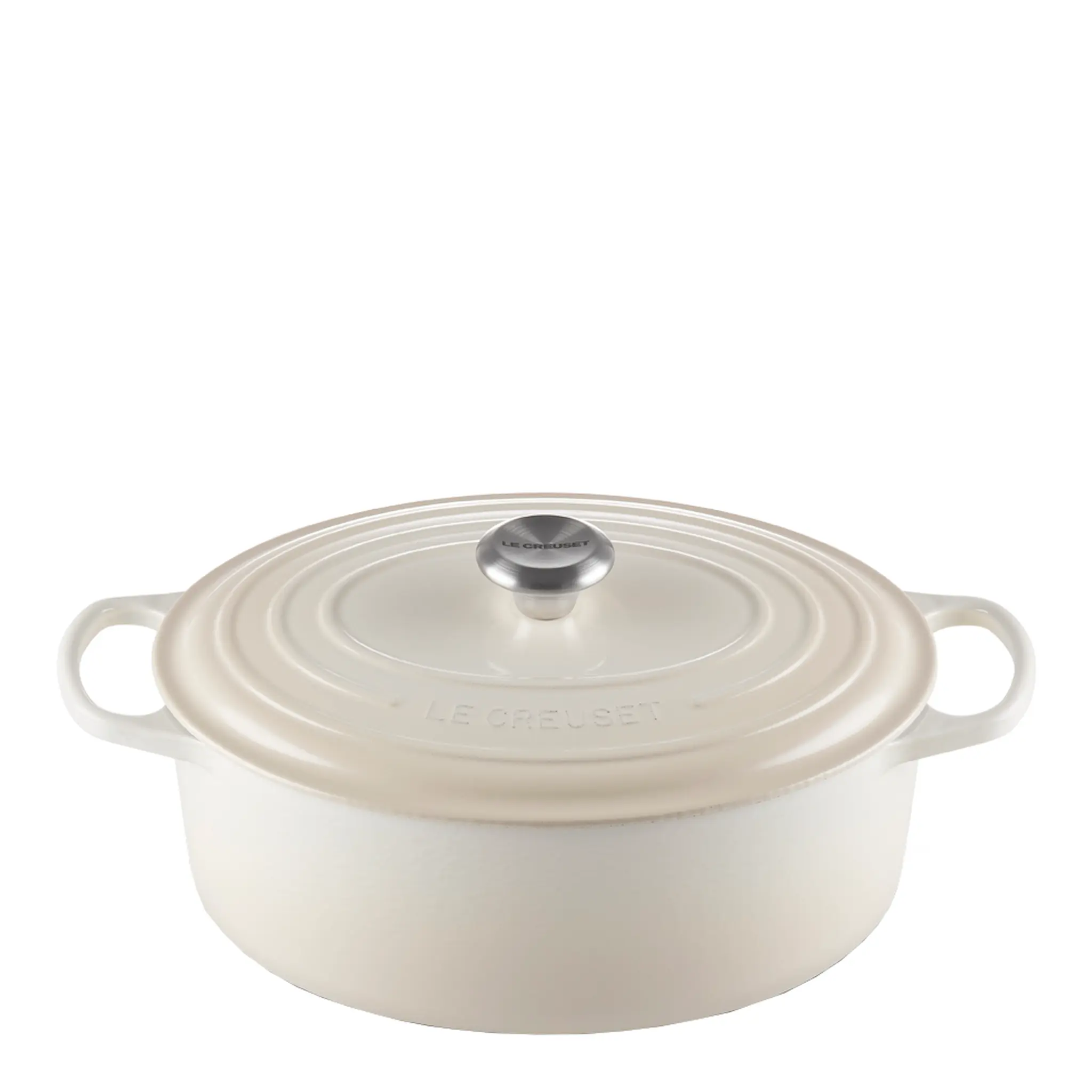 Le Creuset Signature Gjutjärnsgryta oval 31 cm 6,3 L Meringue