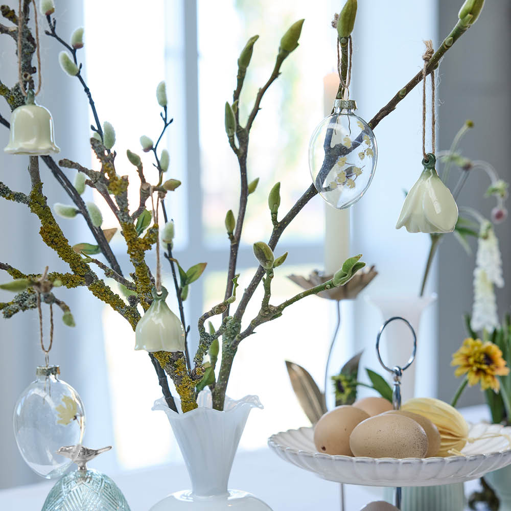 Lene Bjerre Dehlia Riippukoriste kukka 4,5 cm 3 kpl Valkoinen