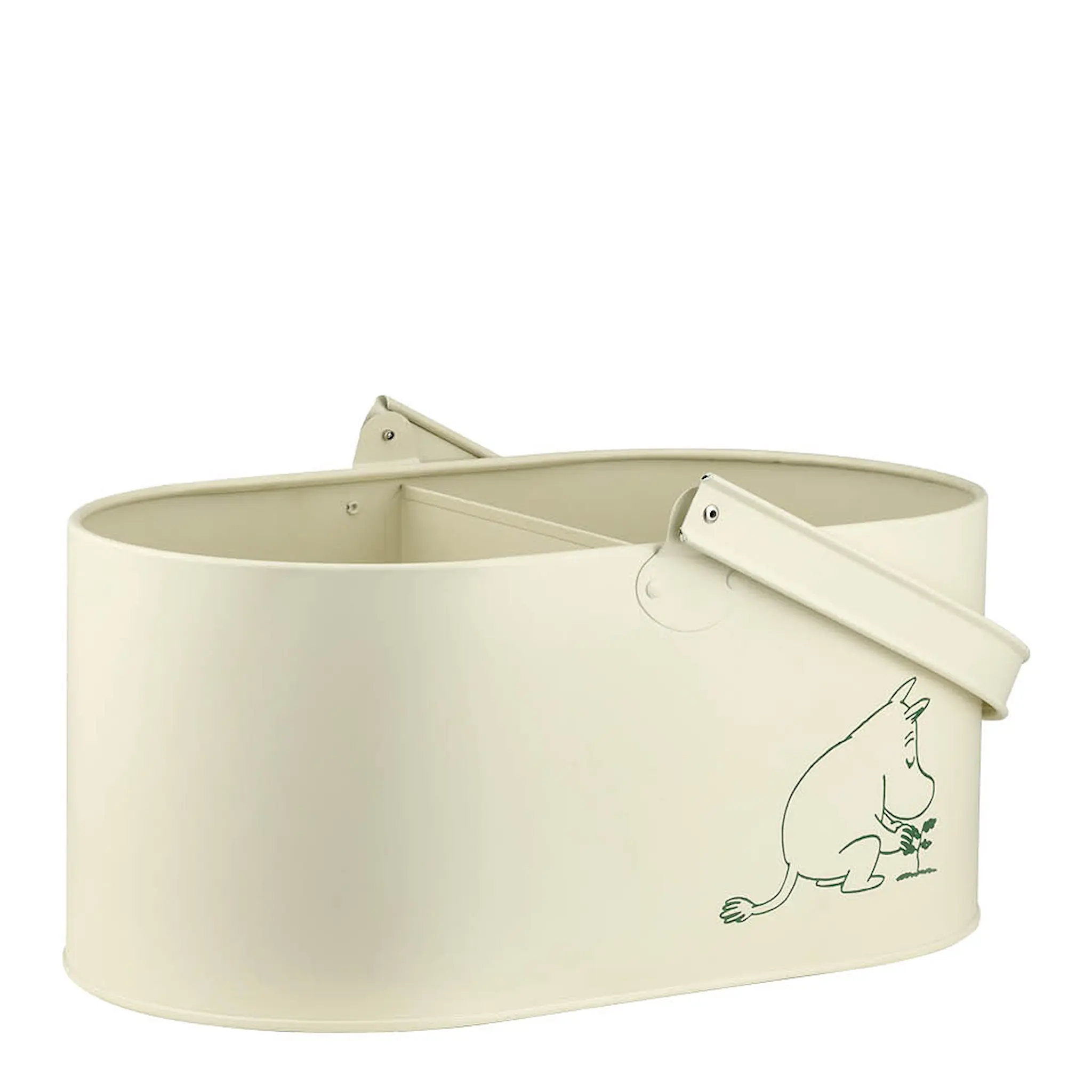 Muurla Mumin spann i plåt 17,5 cm naturvit