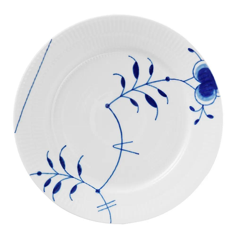 Blue Fluted Mega Lautanen 22 cm Kuvio 9
