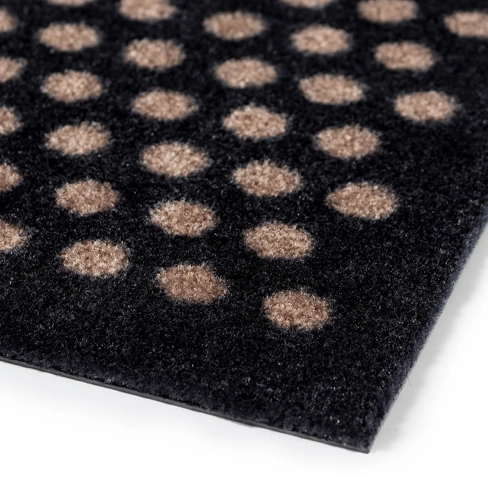 Tica Copenhagen Dot golvmatta 90x60 cm svart/sand