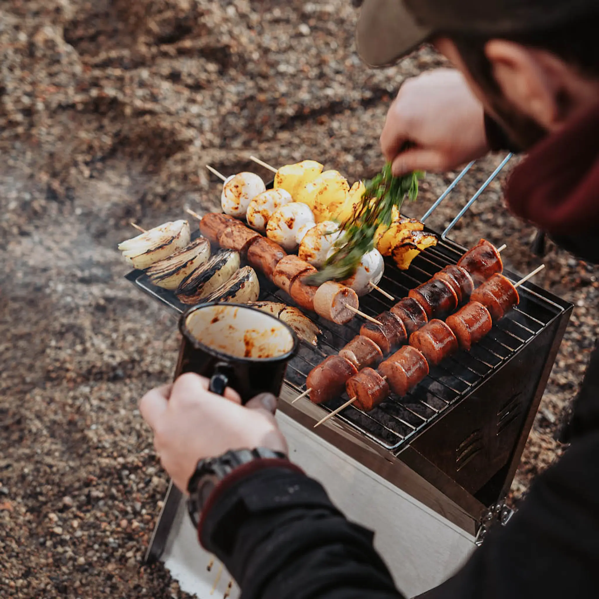 Hällmark of Sweden Sammenleggbar grill 36x26 cm rustfritt stål
