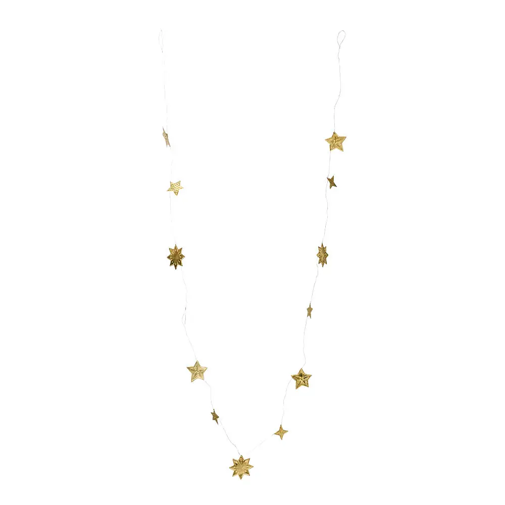 Stars girlander 200 cm antikk messing