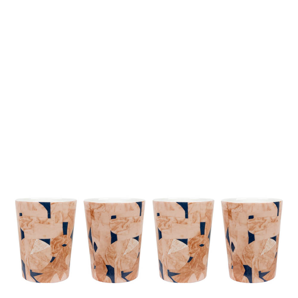 ICONCUPS Marie Olsson Nylander Bruno Pink mugg 25 cl 4-pack