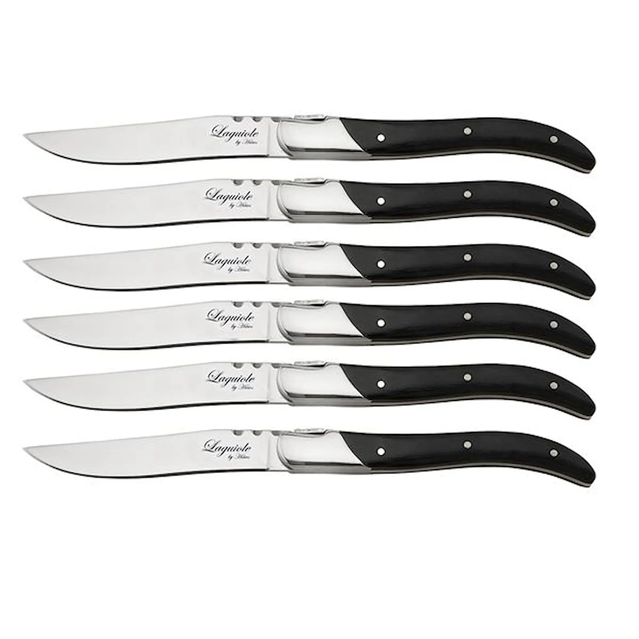 Laguiole by Hâws Grillkniv 6-pack ibenholt svart