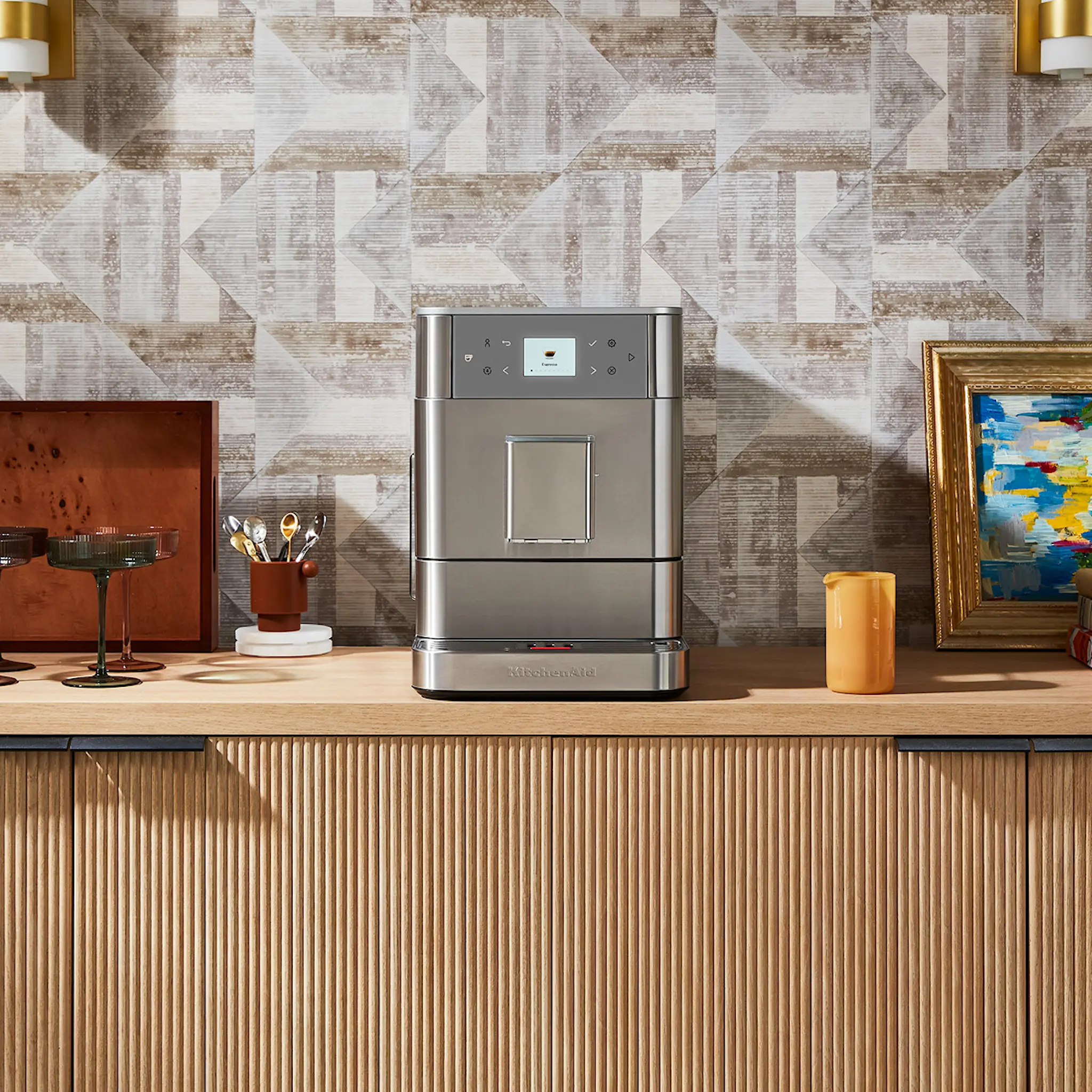 KitchenAid Espressomaskin helautomatisk KF6 rustfritt stål hover