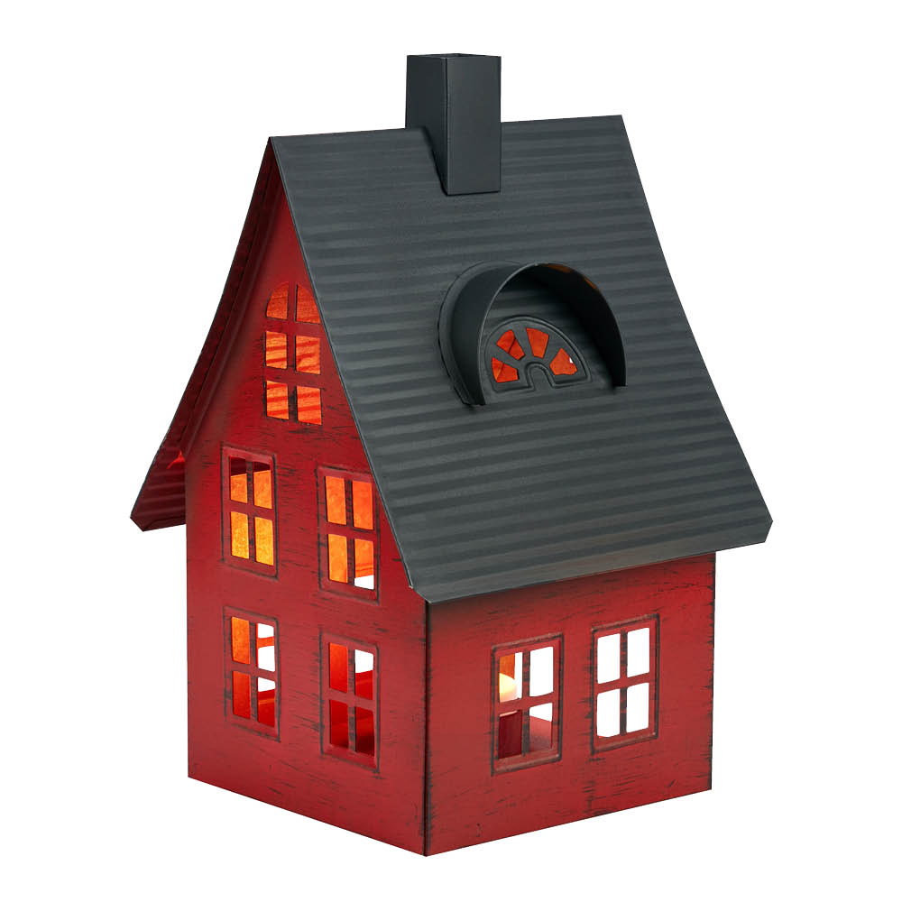 Markslöjd Luton metallhus LED 23 cm röd/svart