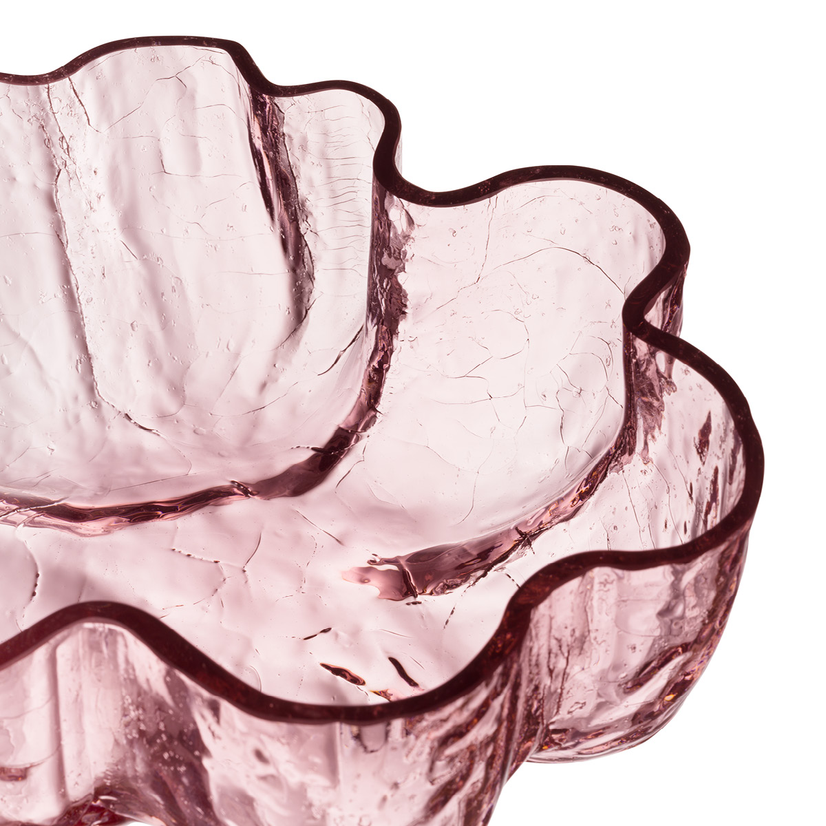 Kosta Boda Crackle Kulho 10,5 cm Vaaleanpunainen