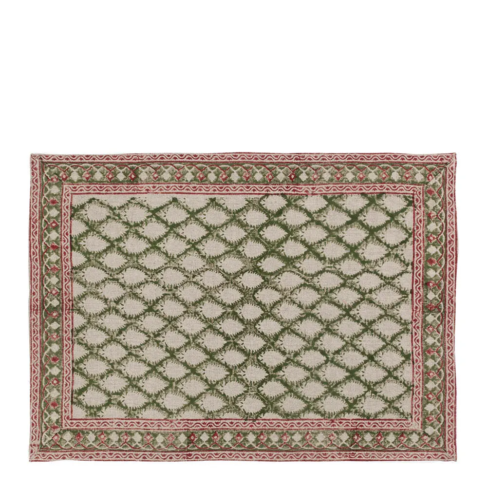 Cypress bordbrikke i lin 37x50 cm 2 stk grønn