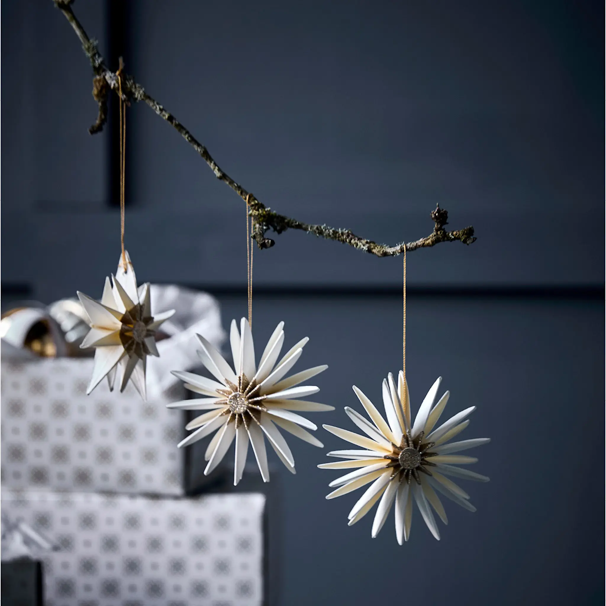 House Doctor Stari julpynt stjärnor 6-pack off-white/champagne