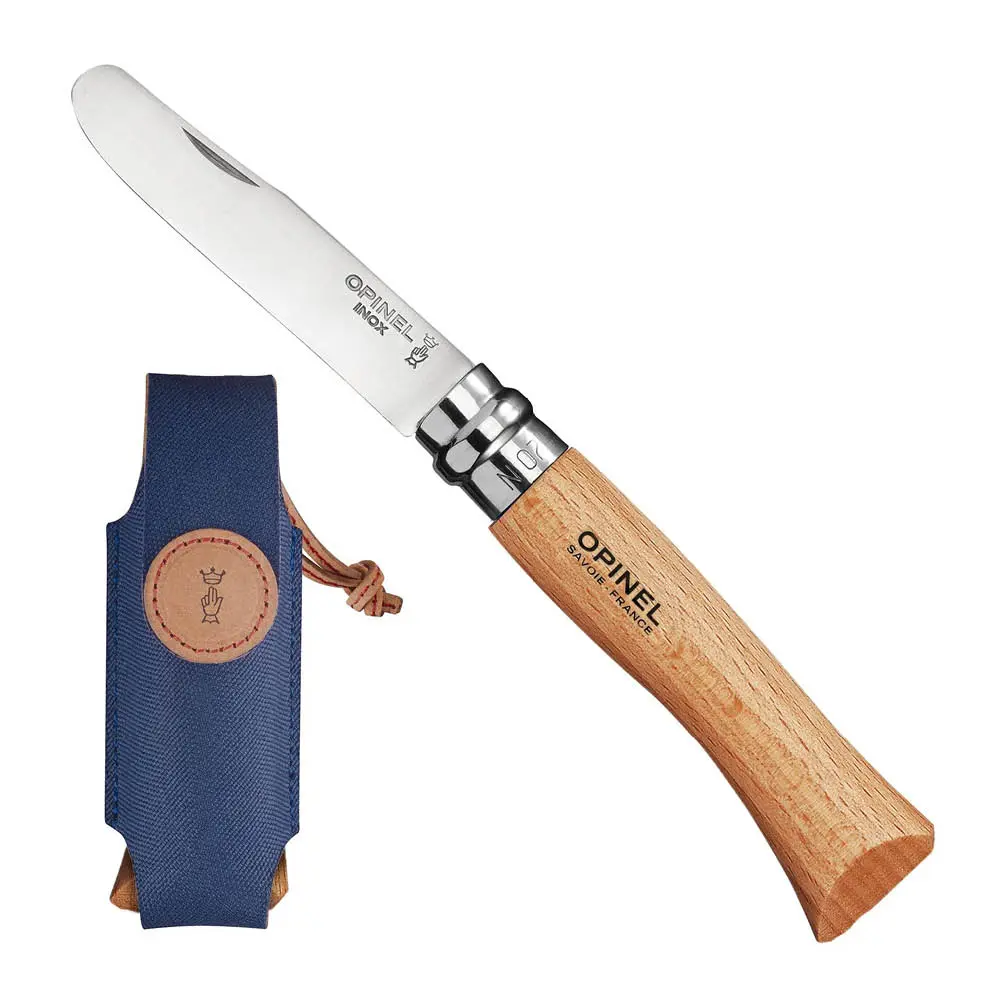 My first Opinel lommekniv 8 cm bøk m/beltehylster