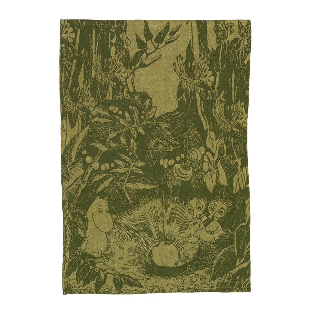 Moomin Arabia Muumi Keittiöpyyhe 45x65 cm Lumottu Metsä Vihreä