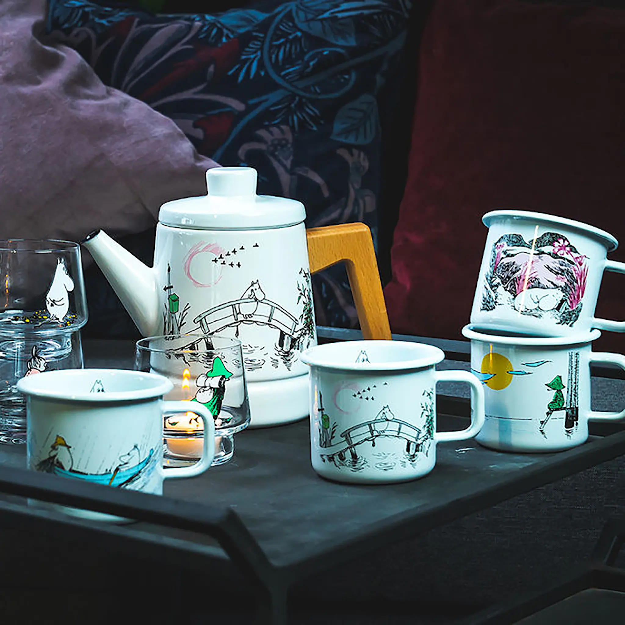 Muurla Muumi Emalikannu Kaipaan sinua 1,6 L Valkoinen