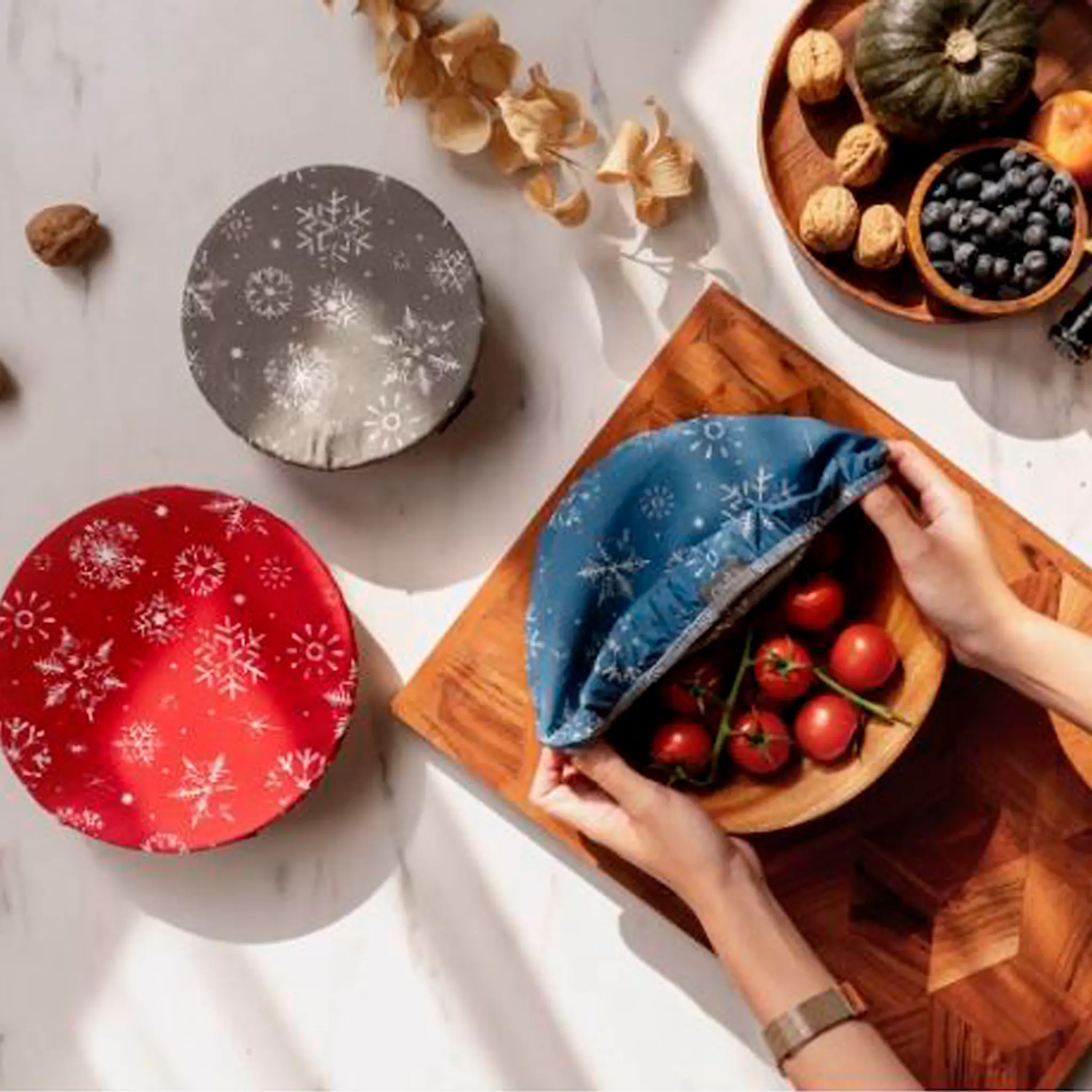 Nuts Innovations Överdrag Skål 3-pack Vinterprint