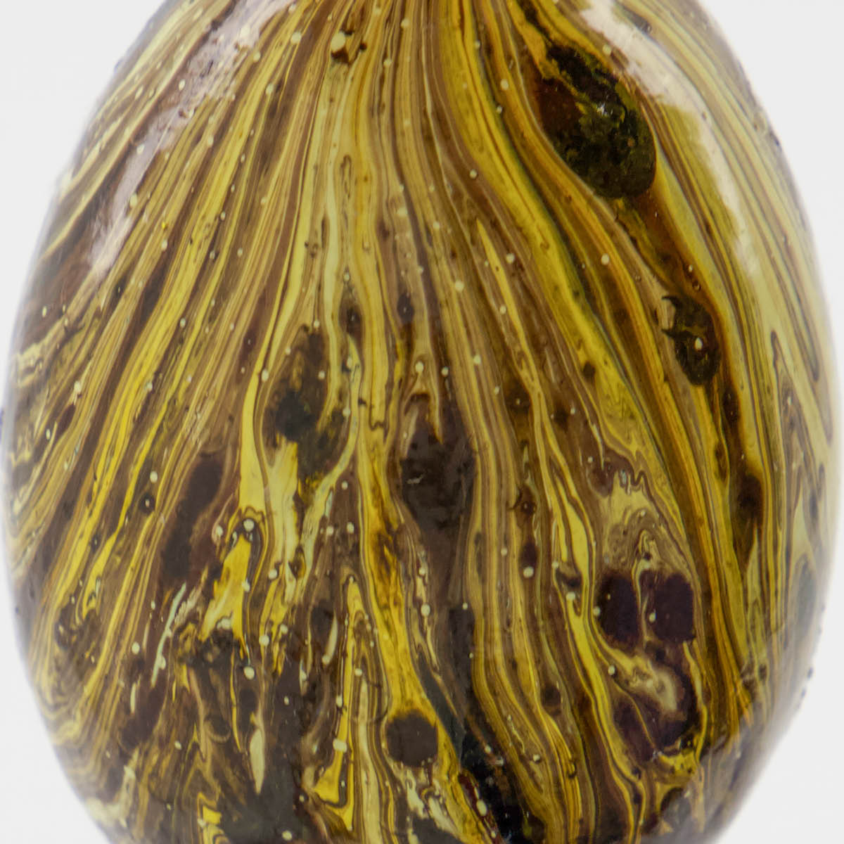 House Doctor Marble påskägg i trä 6-pack gul