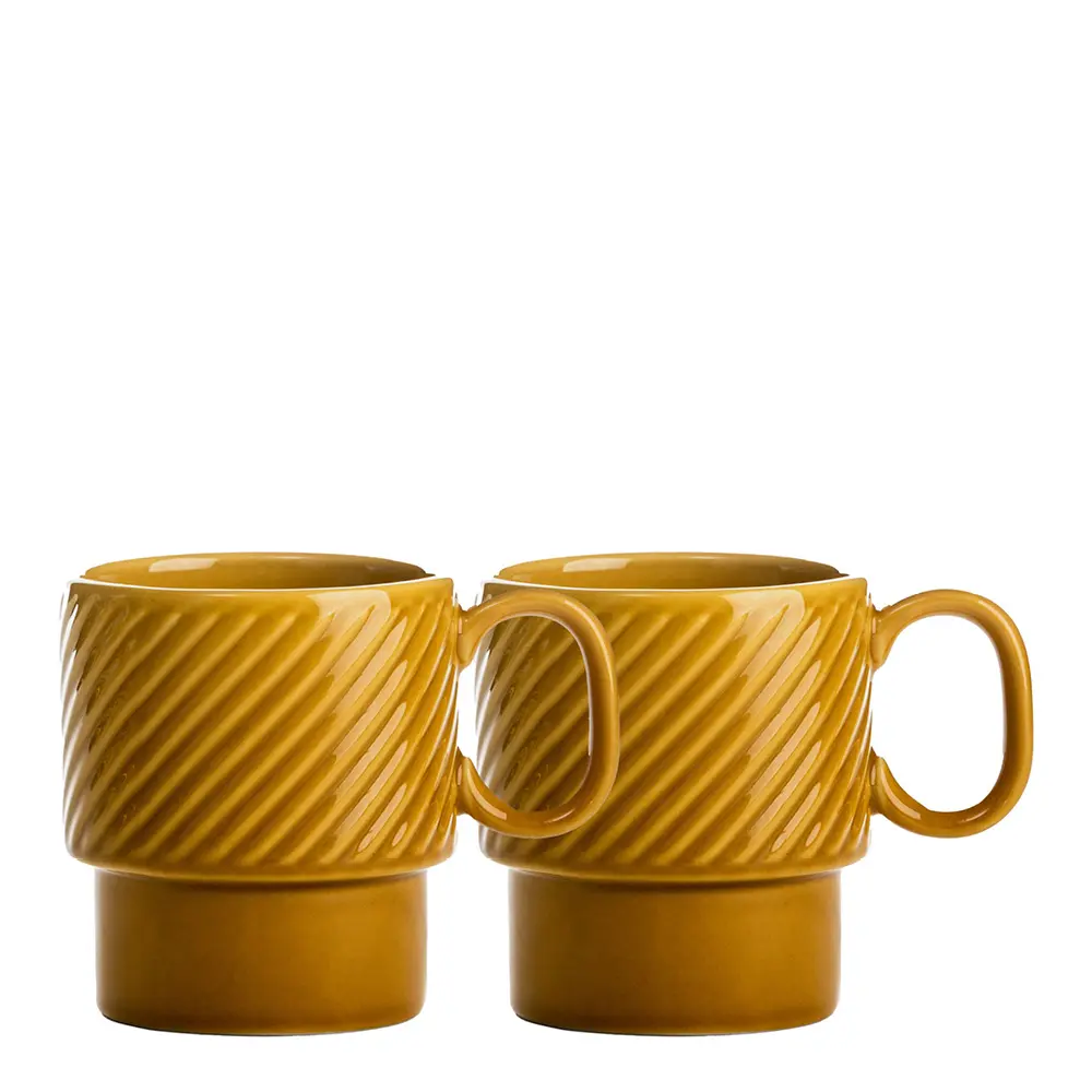 Coffe & More Kahvikuppi 25 cl 2 kpl Keltainen