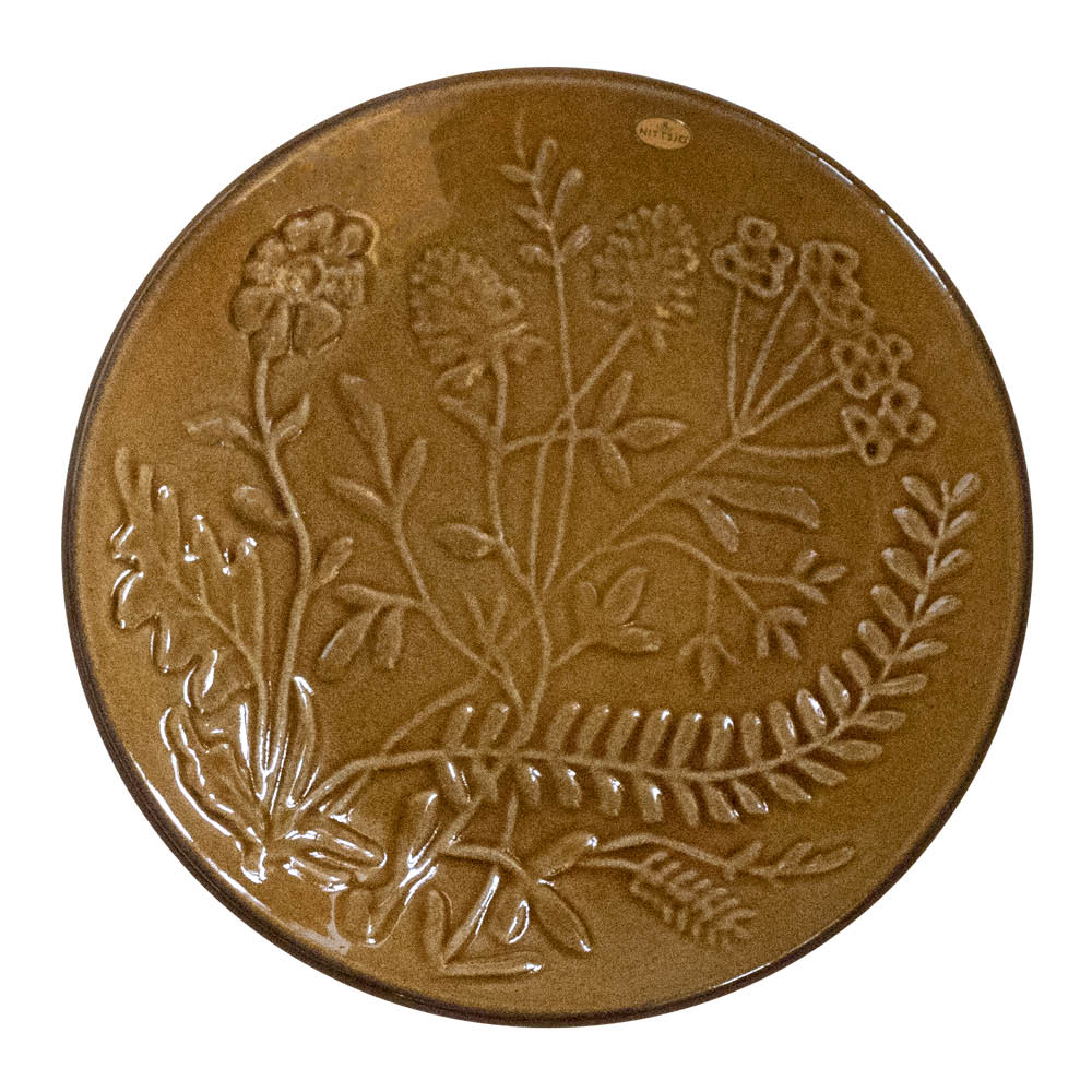 Nittsjö Flora asjett 19 cm lysebrun