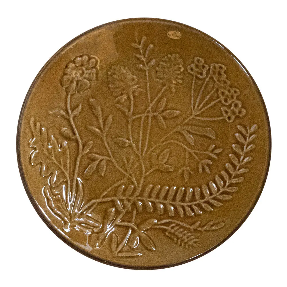 Flora asjett 19 cm lysebrun