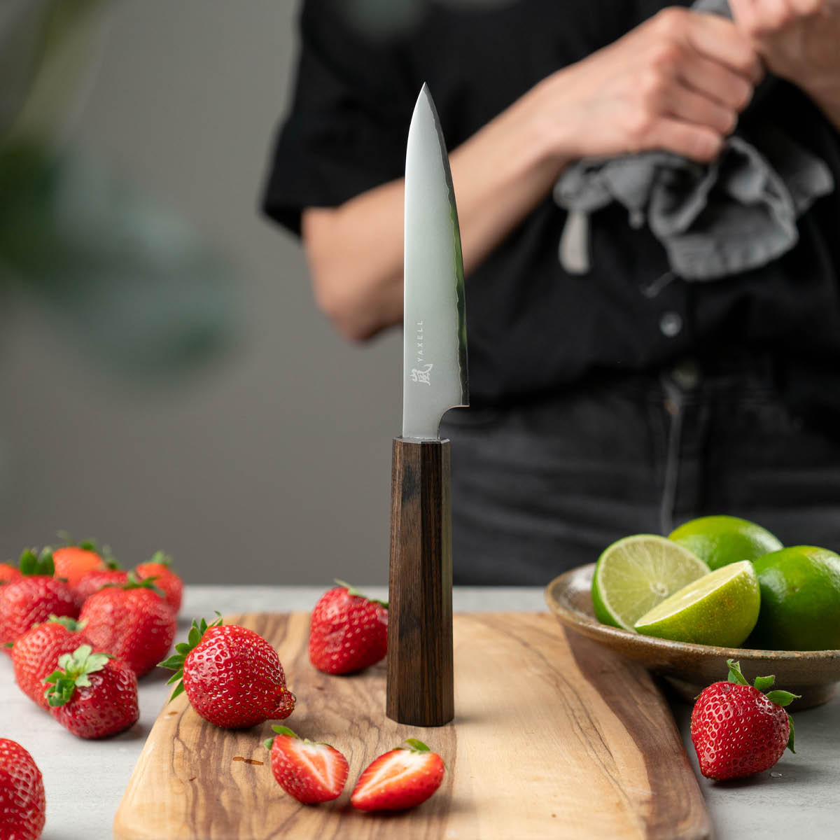 Yaxell Hana universalkniv 12 cm brun