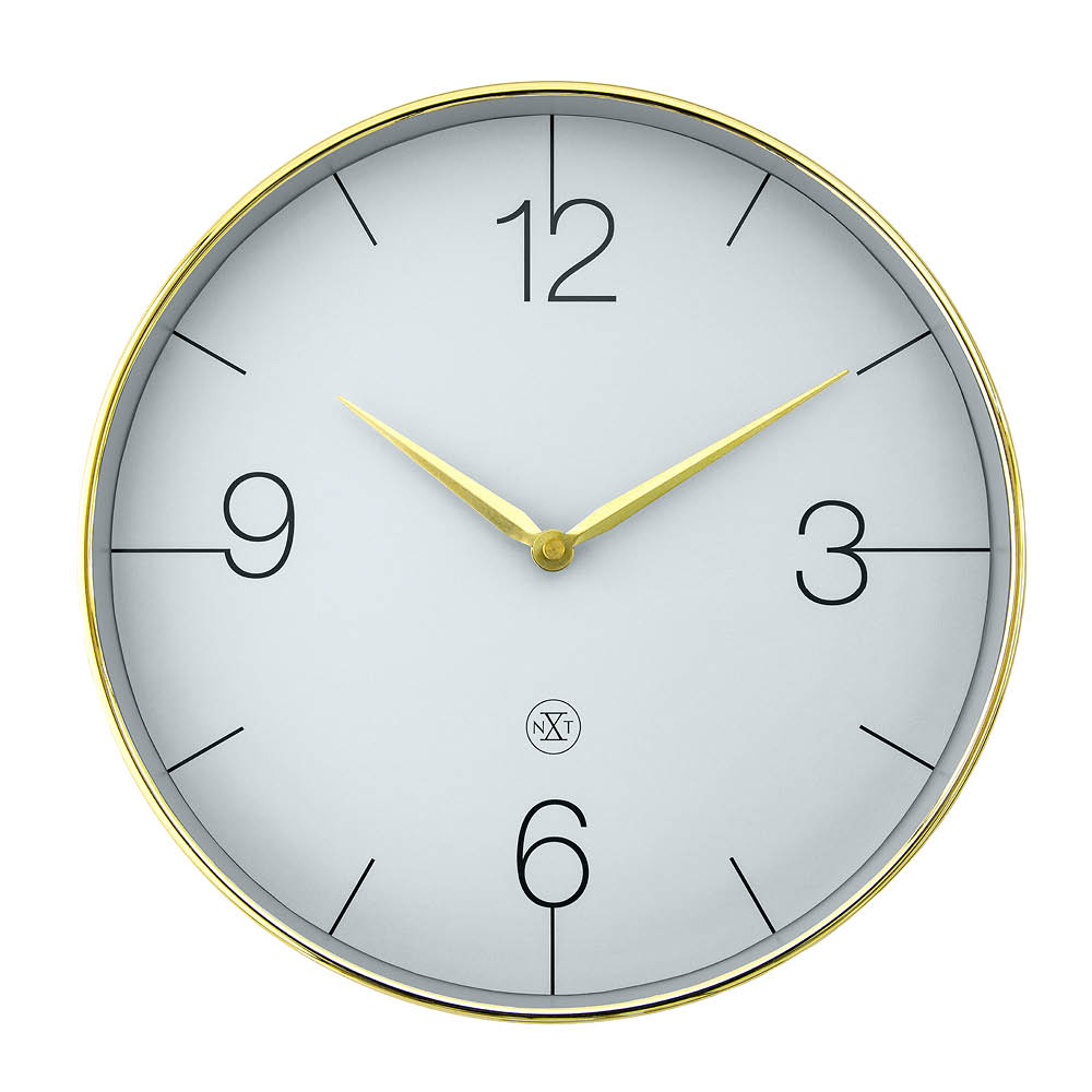 NeXtime Finesse nXt Seinäkello 30,5 cm Kulta/Harmaa
