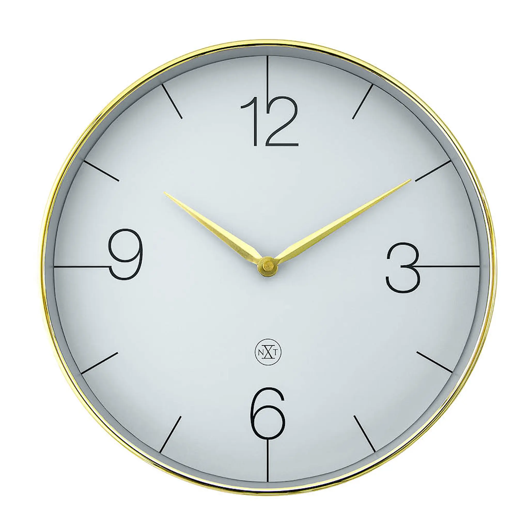 NeXtime Finesse nXt veggklokke 30,5 cm gull/grå