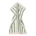 Handduk blockrandig 100x150 cm vintagegrön/vit/månstråle