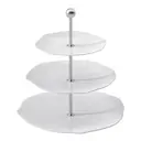 Pura kakfat 3 våningar 27 cm vit